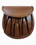 Brown Leather Rob Roy Sporran -  