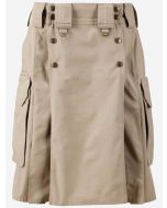 Khaki Combat Utility Kilt - Schottisher Kilt
