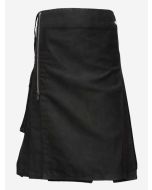 Gothic Fashion Schwarzer Utility Kilt - Schottisher Kilt