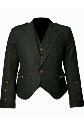 Trendy Schottische Tweed Argyle Kilt Jacke Und Weste - Schottisher Kilt