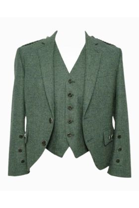 Grüne Tweed Kilt Jacke Und WaistCoat - Schottisher Kilt