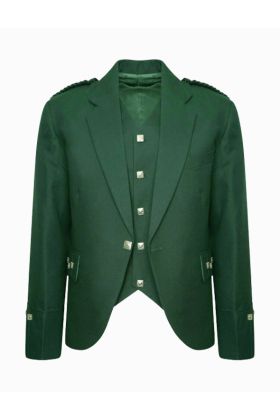 Tweed Crail Schottische Highland Argyle Kilt Grüne Trachtenjacke Und Weste - Schottisher Kilt
