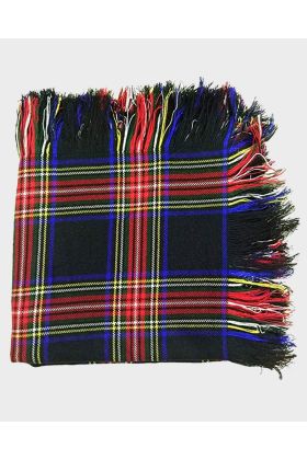 Scottish Black Stewart Tartan Kilt Fly Plaid | Schottischer Kilt