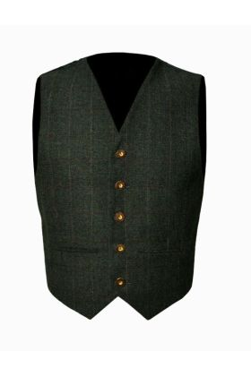 Trendy Schottische Tweed Argyle Weste  - Schottisher Kilt