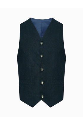 Tweed Crail Highland Blue Weste - Schottisher Kilt