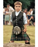Schottisches Kilt-Outfit für Jungen mit Weste und Sporran
