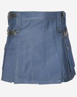 Marineblauer Mini-Kilt mit praktischen Taschen für Damen - Schottisher Kilt