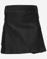 Schwarzer Utility-Kilt für Damen mit Cargotaschen - Schottisher Kilt